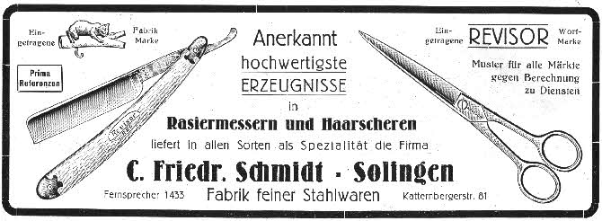 Werbung Revisor Stahlwarenwoche 1937