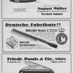 August Mueller, production of razors "Bismarck"